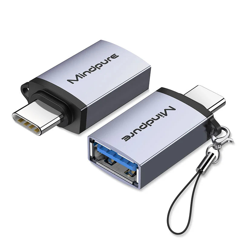 Adaptateur Mindpure OTG USB-C Type C mâle vers USB 3.0 A femelle convertisseur adaptateur USB C adaptateurs de données de transmission de charge